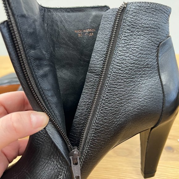 Derek Lam 10 Crosby Black Leather Heel Booties - Picture 3 of 5